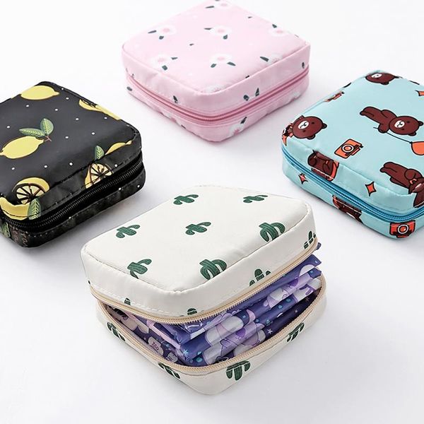 

storage bags 1pc cute sanitary pad pouch portable organizer waterproof tampon bag