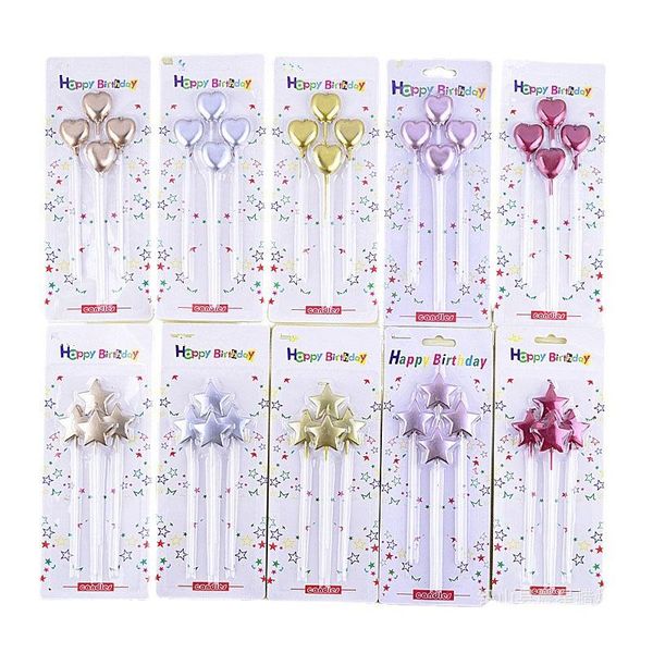 

other festive & party supplies birthday decorative candle color gilded love five pointed star long pole