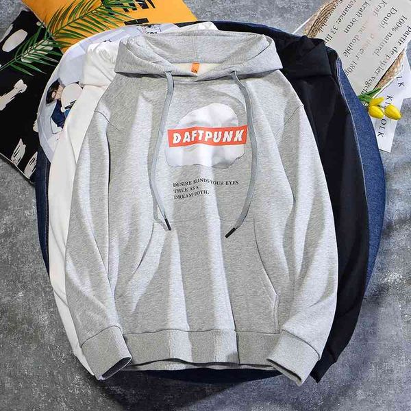 

men's hoodies & sweatshirts fashion hooded sweater winter clothes korean version ins loose plus veet padded casual coat jacket 704, Black