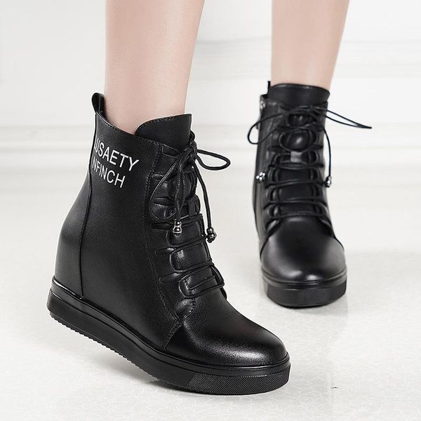 

boots swyivy wedges women fur winter snow shoes 2021 black sneakers platform ankle for