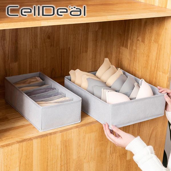 

storage drawers 3pcs 6/7/24 grid boxes foldable bra underwear organizer closet drawer divider ties socks shorts