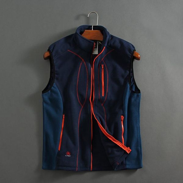 

men's vests 2021 spring fall men vest sleeveless polar fleece jacket outwear casual slim waistcoat size s, Black;white