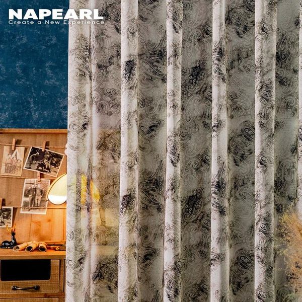 

curtain & drapes napearl geometric modern living room curtains sheer for kitchen tulle bedroom window treatments printed custom size