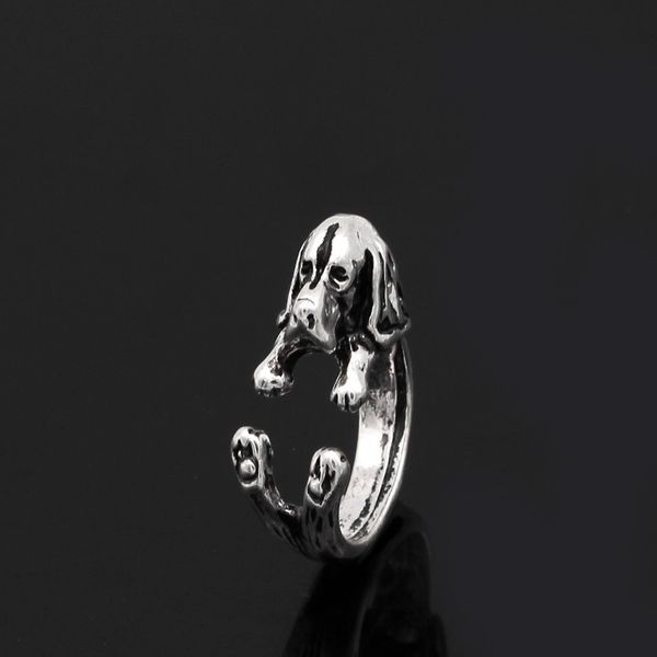 

adjustable animal ring fashion men's and women's pet dog lovers, Silver