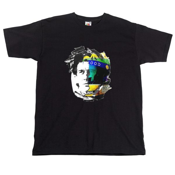 

ayrton senna t shirt formula 1 tee senna f1 legend tshirt, White;black