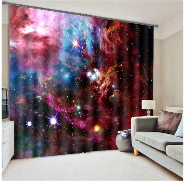 

curtain & drapes 2021 luxury galaxy 3d blackout window curtains for kids bedding room living el cortinas