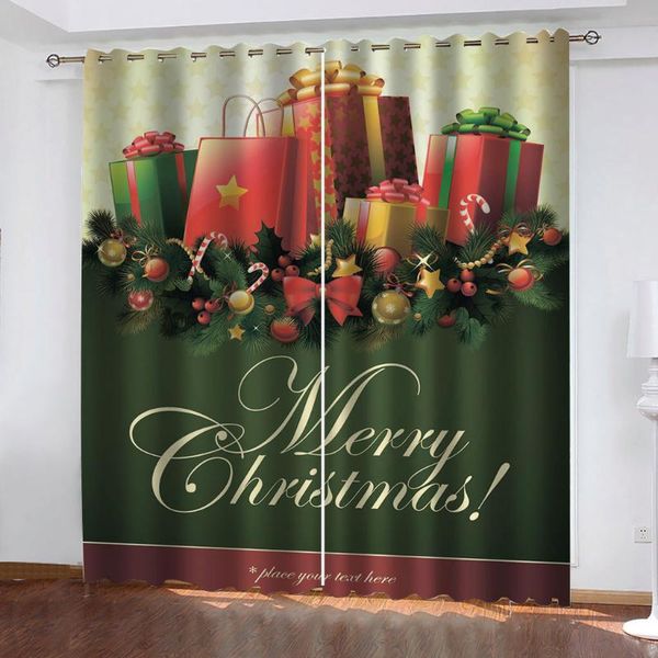 

curtain & drapes beautiful po fashion customized 3d curtains christmas