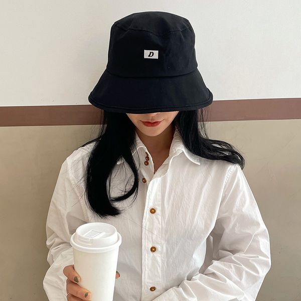 

spring new fashion harajuku simple basin embroidered letters style face thin fisherman hat, Yellow