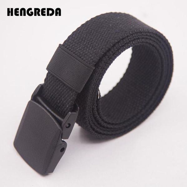 

belts canvas belt for men women waist 2021 fashion plastic buckle casual cowboy black ceinture jean1, Black;brown