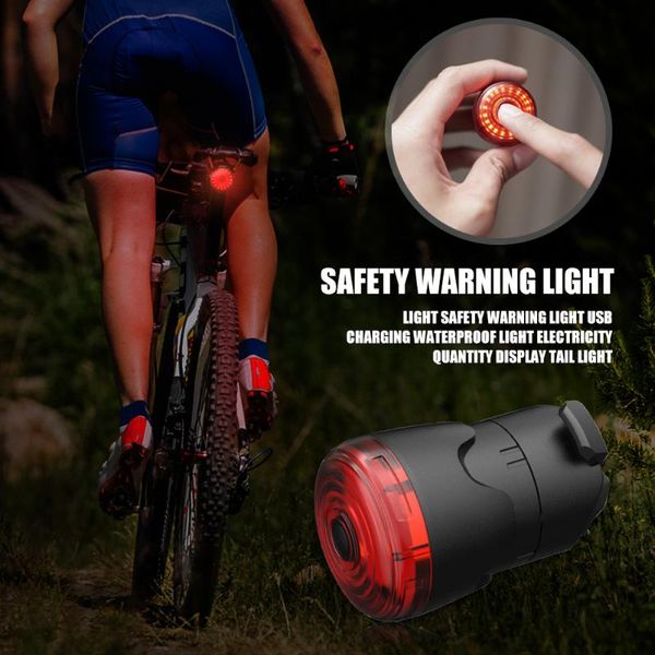 

smart bicycle rear light auto start/sbrake sensing 6 modes waterproof usb rechargeable bike cycling tail lights