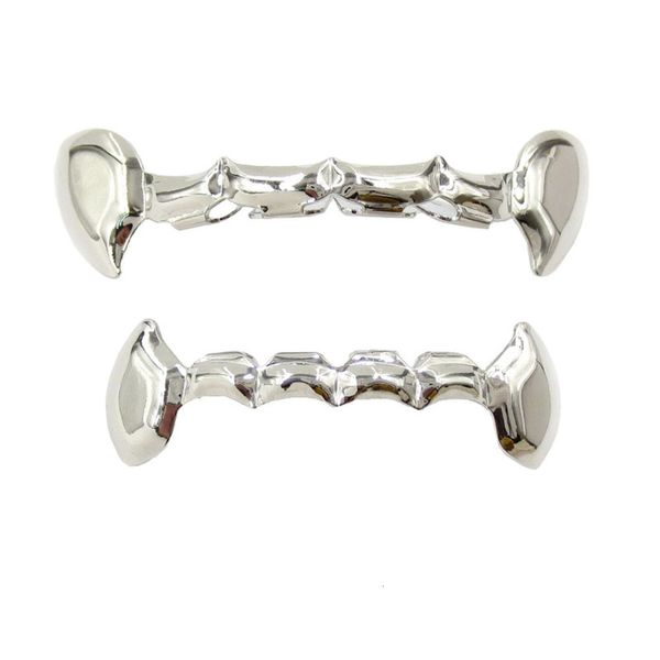 

personality hip hop tusk teeth grillz gold denture, Silver