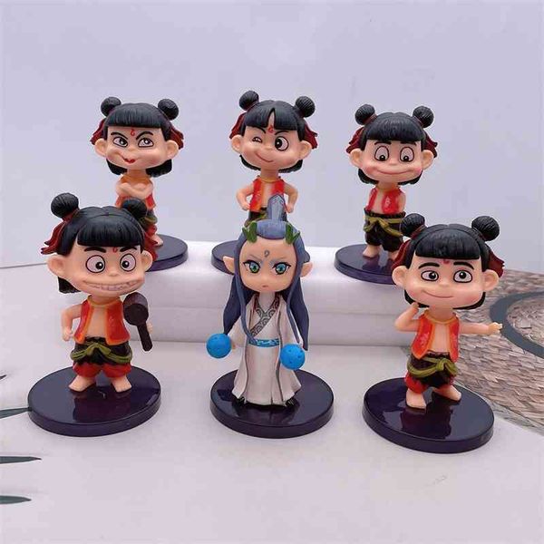 

nezha's magic child came to the world blind box animation doll ao bing car-carried hand-made model cake decoration