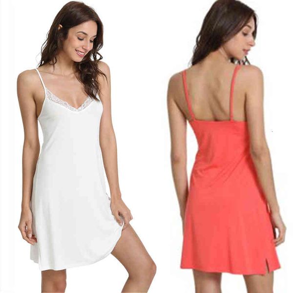 

women's sleepwear nightgown women lace backless cotton loose nightdress split mini robe comfort big size nightwear novelty lingerie 2uf, Black;red