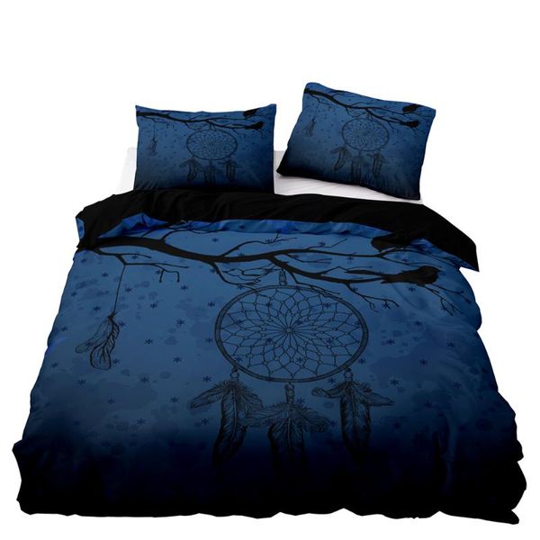 Yatak Setleri Dream Catcher Desen Yorgan Kapak Yatak Gotik Set 240x220 için Çift Tek Yastık Kılıfı Ile