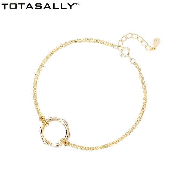 

link, chain totasally 100% real s925 silver personality bracelet simple geometric designs gift golden screw for women, Black