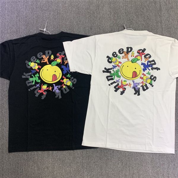 

t shirt ss hip-hop kanye west foaming printing lyrical lemonade tee men women black white streetwear t-shirts