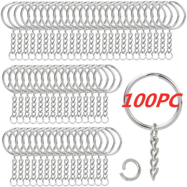 

hooks & rails 100pc metal key chain rings charms split ring keyfob holder lanyard snap hook lobster claw clasps accessories d6