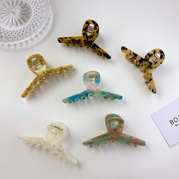 

women scrunchies ponytail cross clamps hollow out geometric floral hairpins girls shower wash acetic acid colorful hair claws jewelry access, Slivery;golden