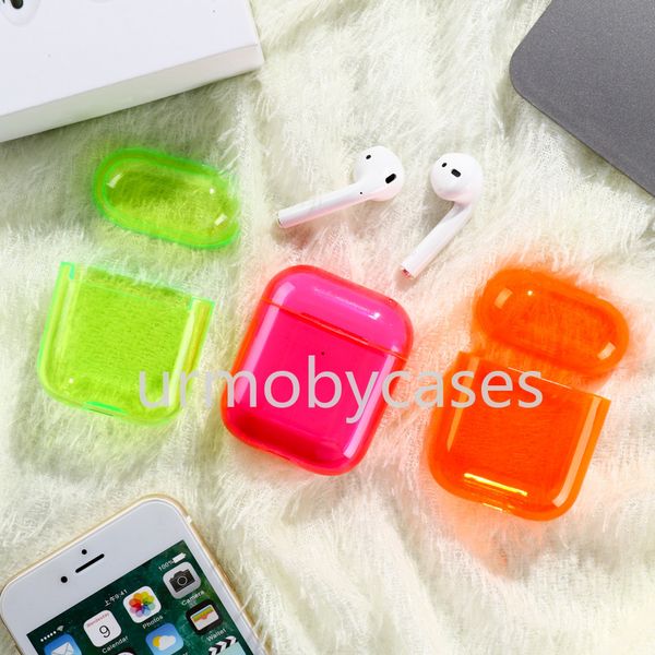 

for airpods case silicone candy color transparent fundas for air pods 2 earphone cases protector for airpods pro soft tpu cover