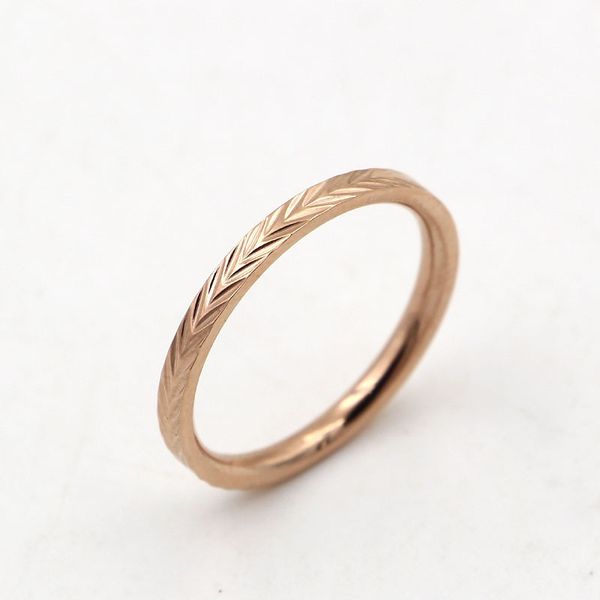 

j2-408 korean arrow fashion two joint split flower small tail ring titanium steel rose gold index finger, Silver