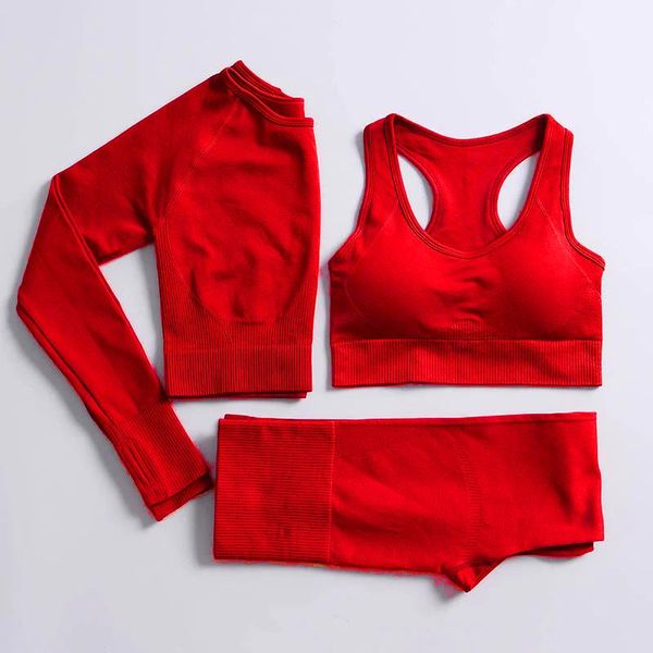 

yoga outfit energy seamless set sport for woman gym clothing fitness long sleeve crop high waist leggings running sportswear