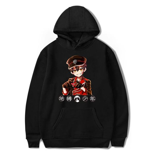 

men's hoodies & sweatshirts japan anime toilet bound hanako kun men women harajuku maga printed pullover oversized sweatshirt jacket, Black