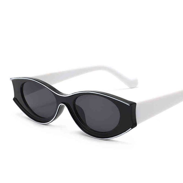

new sunglass fashion small frame men's and women's sunglass trend color sunglass2bl4, White;black