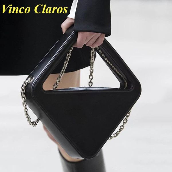 

evening bags fashion design small handbags personality diamond shape bag female bolsa 2021 chain shoulder messenger pu leather sac