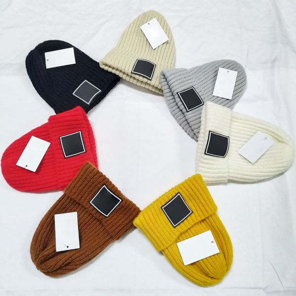 

2021 new france fashion beanies hats bonnet winter beanie knitted wool hat plus velvet cap skullies hats man, Blue;gray