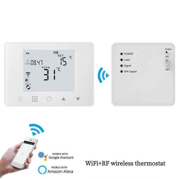 

smart home control wifi thermostat wall-hung gas boiler water electric underfloor heating temperature controller work with alexa google