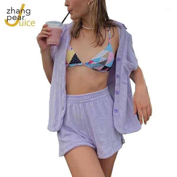 

women two piece set solid fleece t shirts and shorts summer short sleeve casual for woman women's tracksuits, Gray