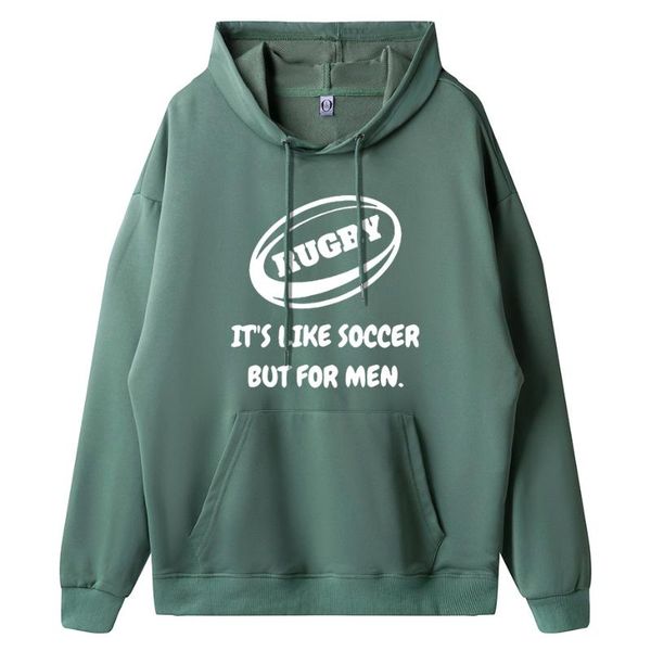 

men's hoodies & sweatshirts funny rugbing printed for men brand clothes 100% cotton long sleeves o-neck male shirts hoodies,, Black