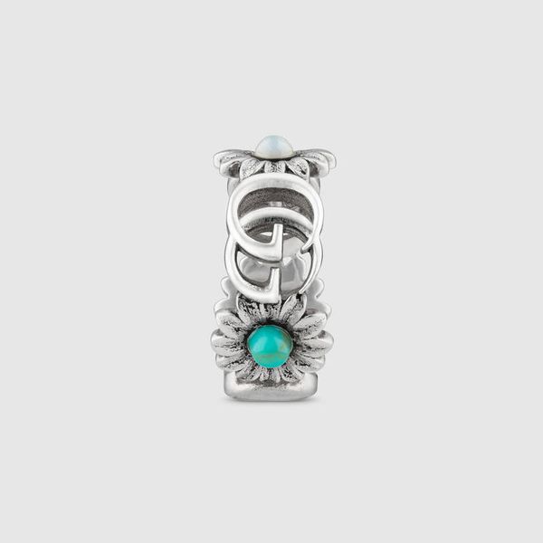 

2021 new jewelry trend white turquoise girls' ring, Silver
