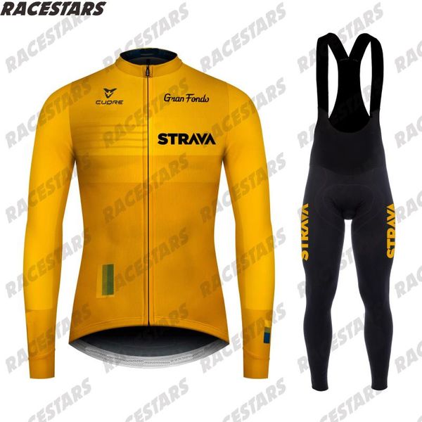 

racing sets strava pro team long sleeve cycling jersey set bib pants ropa ciclismo bicycle clothing mtb bike mountain men's clothes, Black;blue