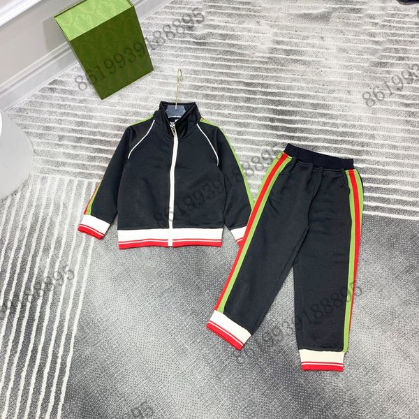 

2022ss springs kids tracksuits jackets sets designer trousers cotton childrens coats suit brand outwear girls clothing sweatershirts size 10, White