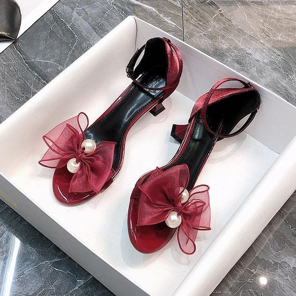

sandals high heels gladiator women shoes woman spring summer fashion bow ankle strap button zapatos de mujer, Black