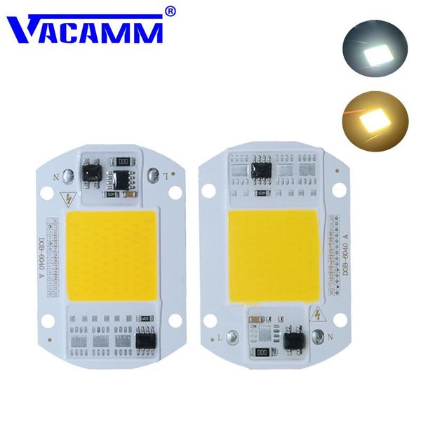 

light beads vacamm cob integrated led lamp smart ic high power chip white warm diy floodlight spotlight bulb ac220v 110v 30w 50w