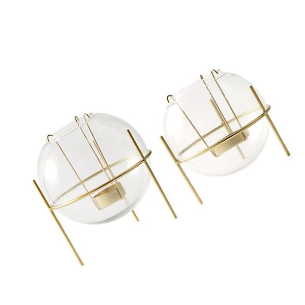 

candle holders 2pcs glass candleholders containers multipurpose deskadornments