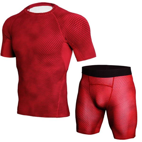 

racing sets men's serpentine t-shirt suit short sleeve + shorts running sportswear dehumidification quick dry sweat cycling wear, Black;blue