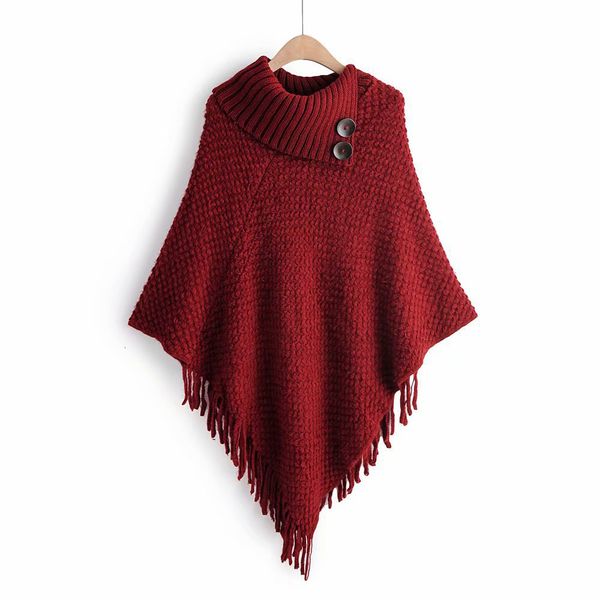 

jocoo jolee korean style women winter furry soft loose casual tassel cape overcoat knitted sweater harajuku female 210518, White;black