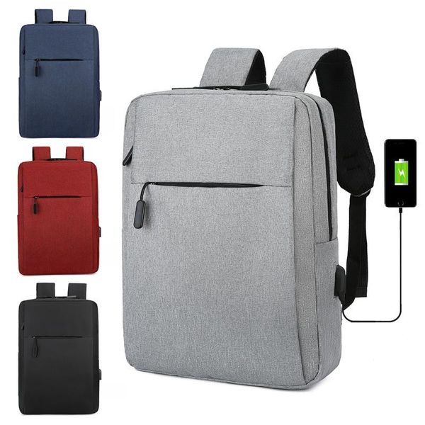 

simple backpack usb rechargeable men and women casual business computer bag designer bags backpacks