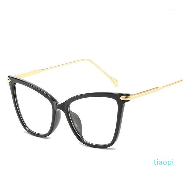 

2021 vintage luxury design optical computer fashion glasses frames fashion women/men glasses frames gafas mujer/hombre uv4001, Black