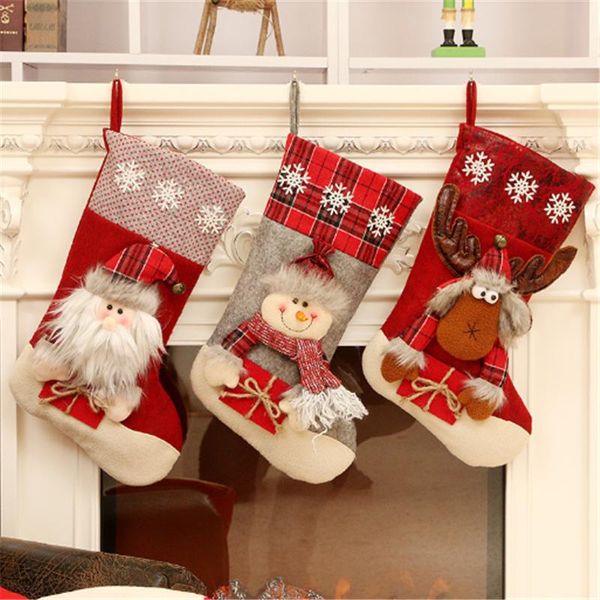 

christmas decorations navidad 2022 year merry cartoon elk snowman stocking candy gift bag decoration xmas