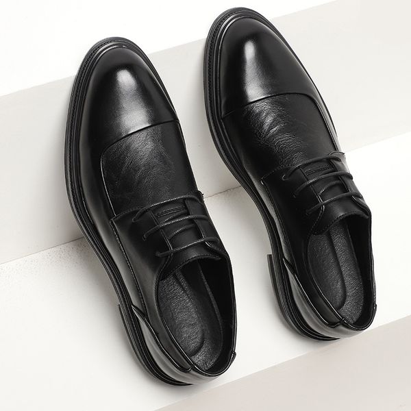 

men formal shoes fashion patent leather dress shoes men spring & autumn brand business office wedding footwear men shoes we, Black