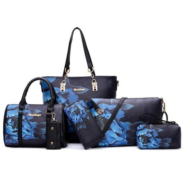 

evening bags printing mother and son bag tote six piece fashion women's trend one shoulder messenger hand key purses