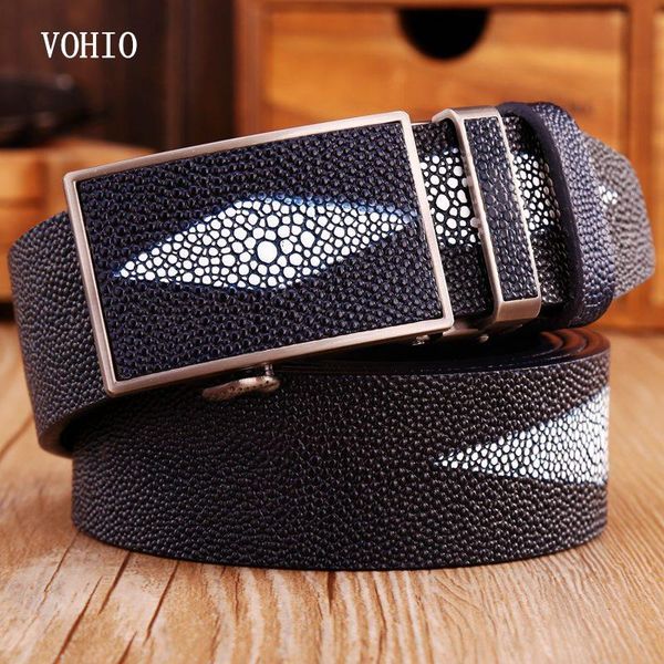 

business men's leather belt pearl fish automatic buckle dot the diamond grind arenaceous jeans factory direct sale belts, Black;brown