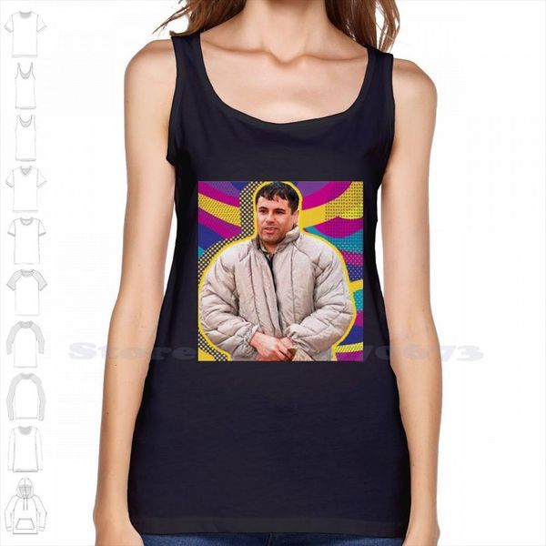 

el chapo black white sleeveless tank men women guzmn mexico, White;black