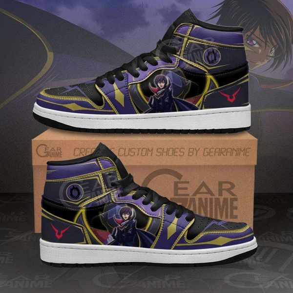 

lelouch lamperouge sneakers code geass anime sport shoes 2021 custom