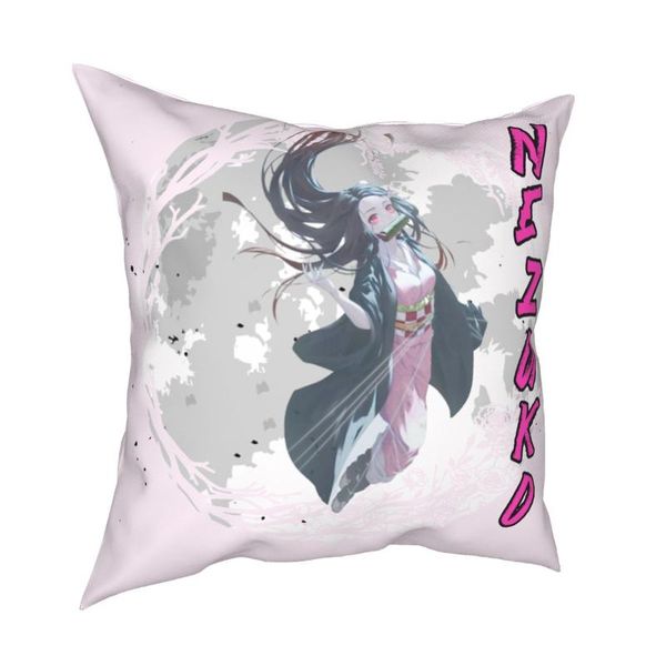 

cushion/decorative pillow nezuko moon kimetsu no yaiba case home decor demon slayer cushions throw for living room double-sided printing