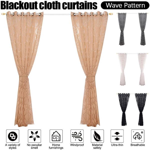 

curtain & drapes blackout window curtains panel unique pattern grommet thermal insulated for home bedroom living room